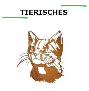 Tiere aus Metall mit Edelrostpatina